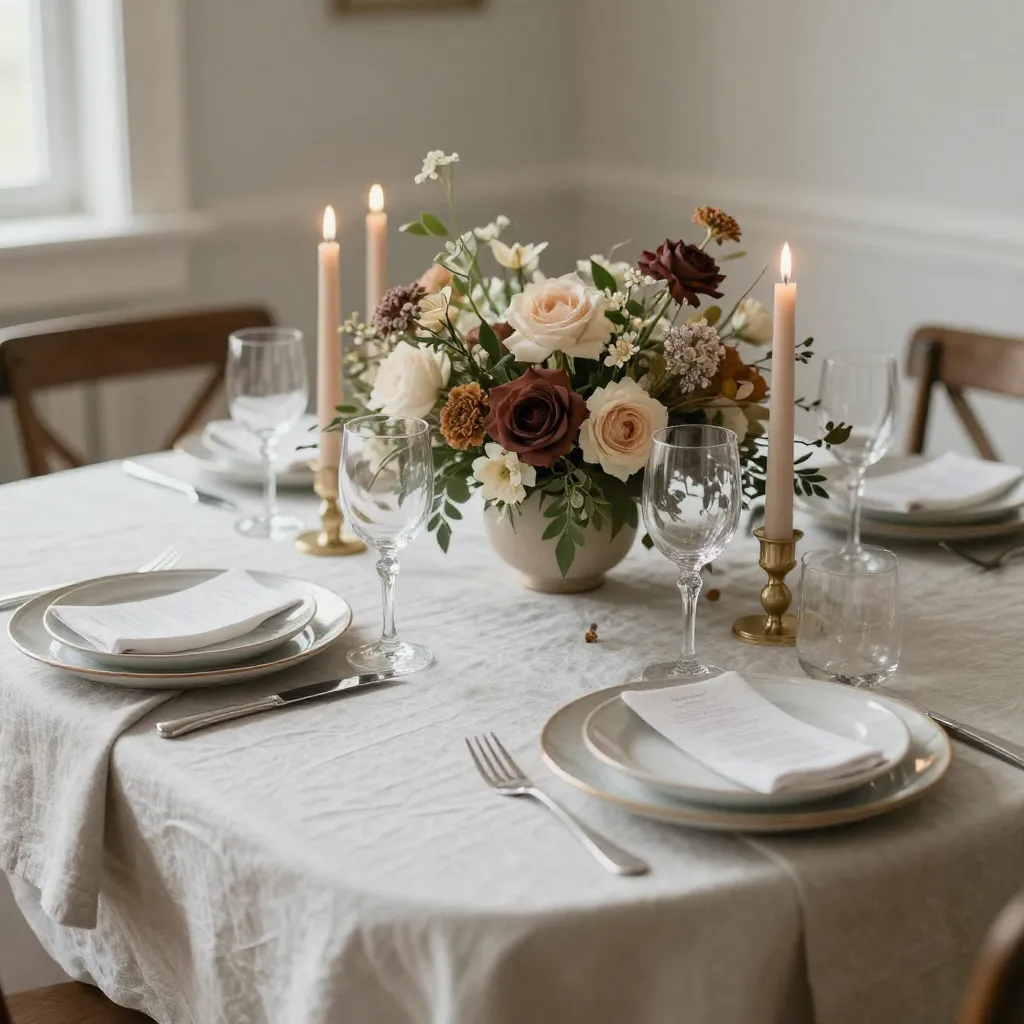 Natural daylight effects on table settings